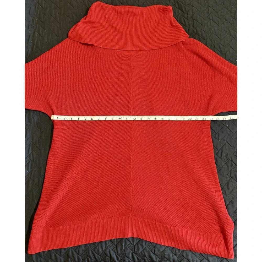 Lane Bryant Womens Size 22/24 Cowl Neck Sweater Red Dolman Sleeve Solid Tunic